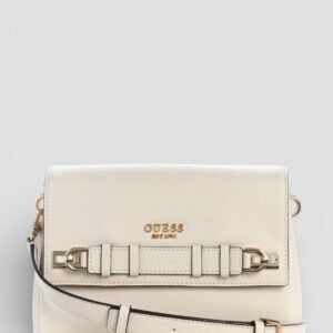 Beige gregoria flap crossbody bag