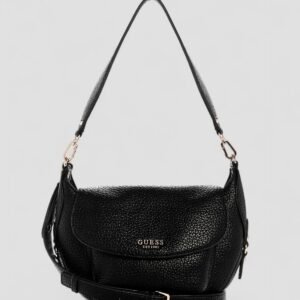 Black marsha flap shoulder bag