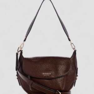 Brown marsha flap shoulder bag