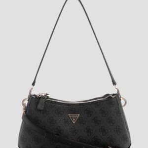 Black logo noelle shoulder crossbody bag
