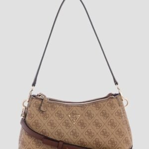 Brown logo noelle shoulder crossbody bag
