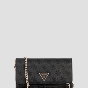 Black logo noelle flap organiser bag