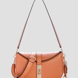 Orange brooke shoulder satchel bag