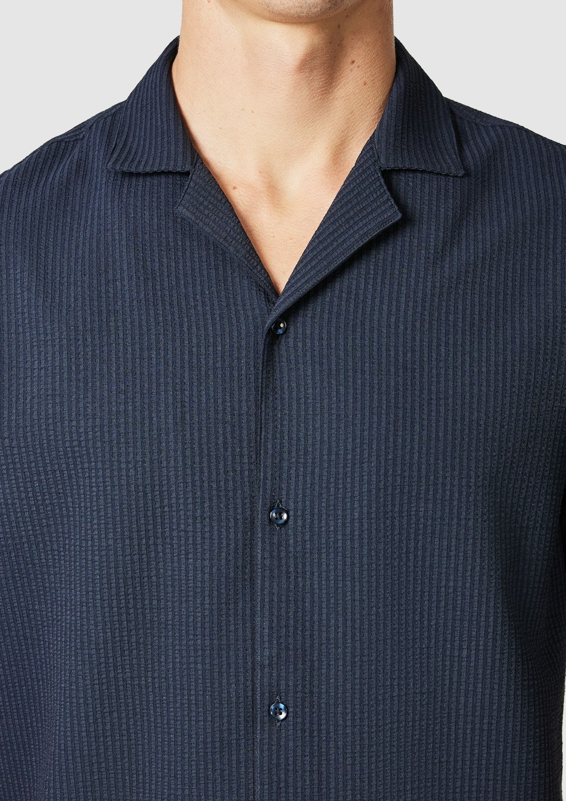 Navy Euston Stretch Shirt