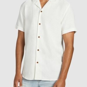 White Sekope Texture Short Sleeve Shirt