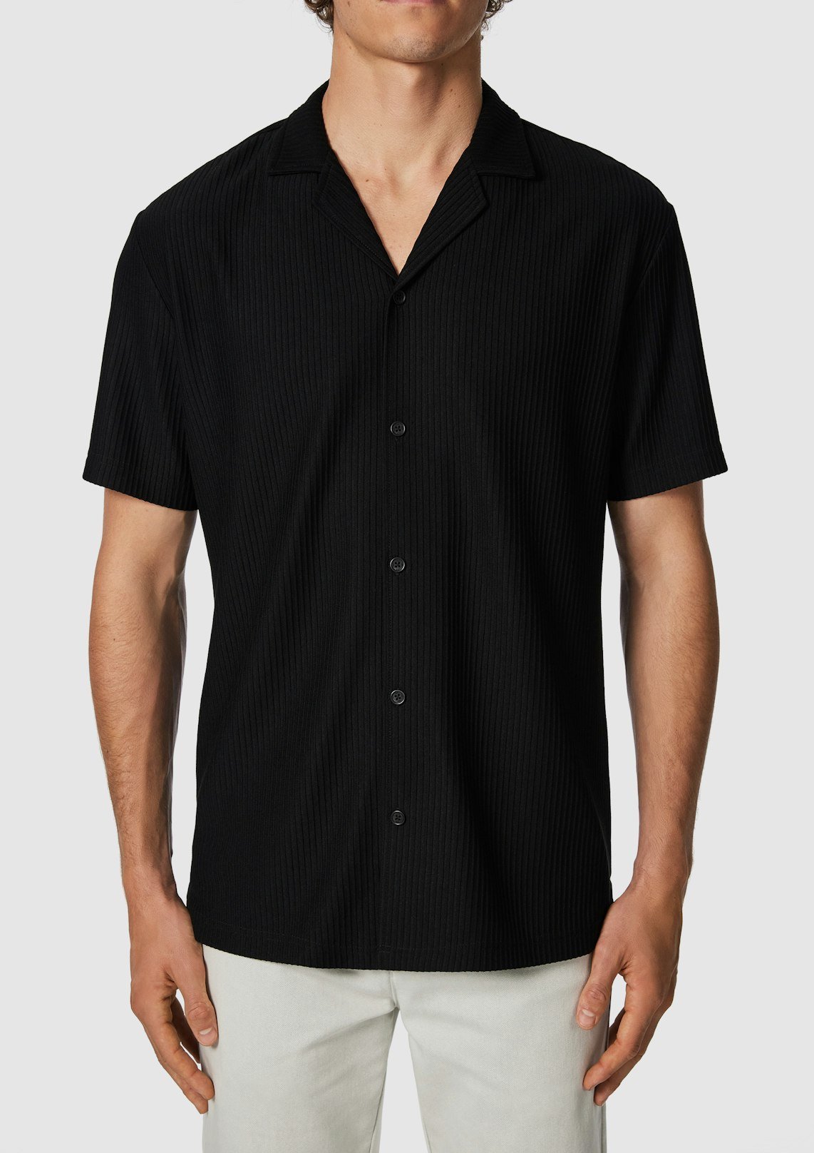 Black Kaius Textured Short Sleeve Shirt