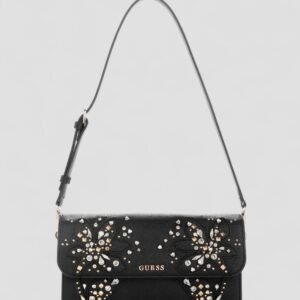 Black sadie flap shoulder bag