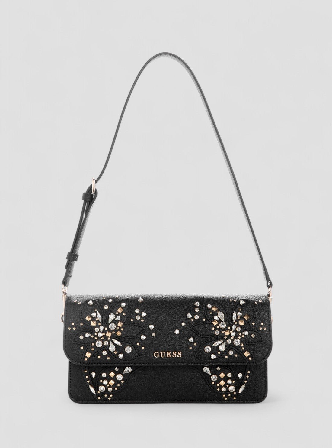 Black sadie flap shoulder bag