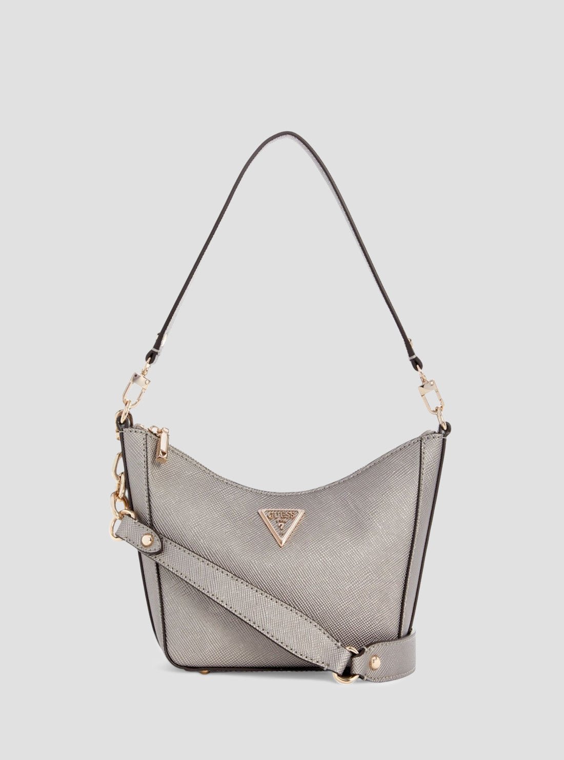 Eco grey gloriana top zip shoulder bag