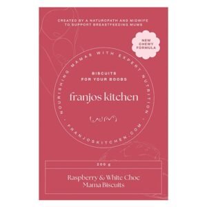 Franjos Kitchen Raspberry and White Choc Mama Biscuits