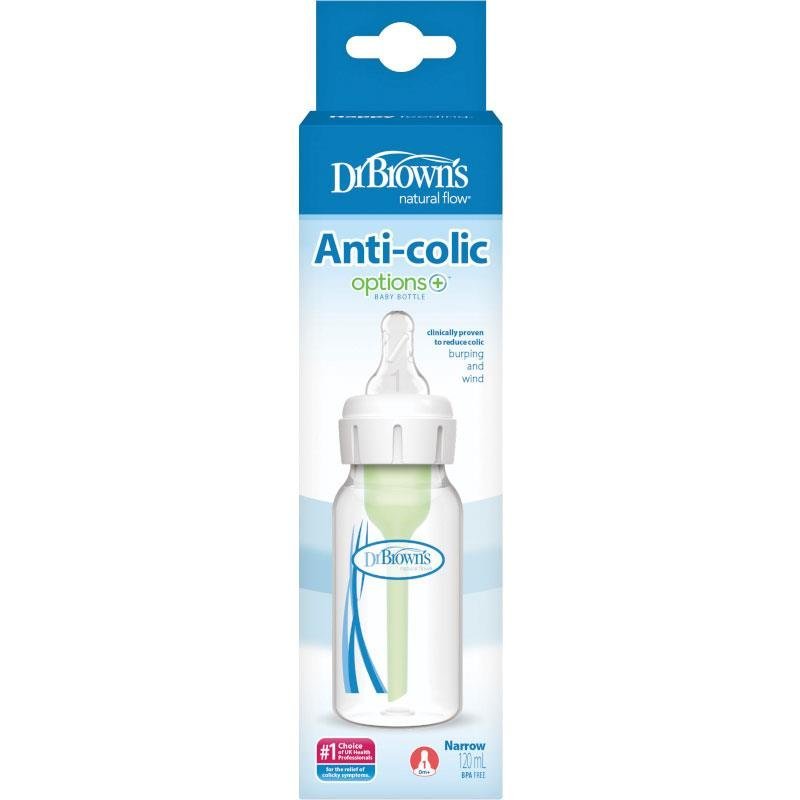 Dr Browns Options Anti-Colic With Level 1 Teat Narrow Neck Feeding Bottle 120ml