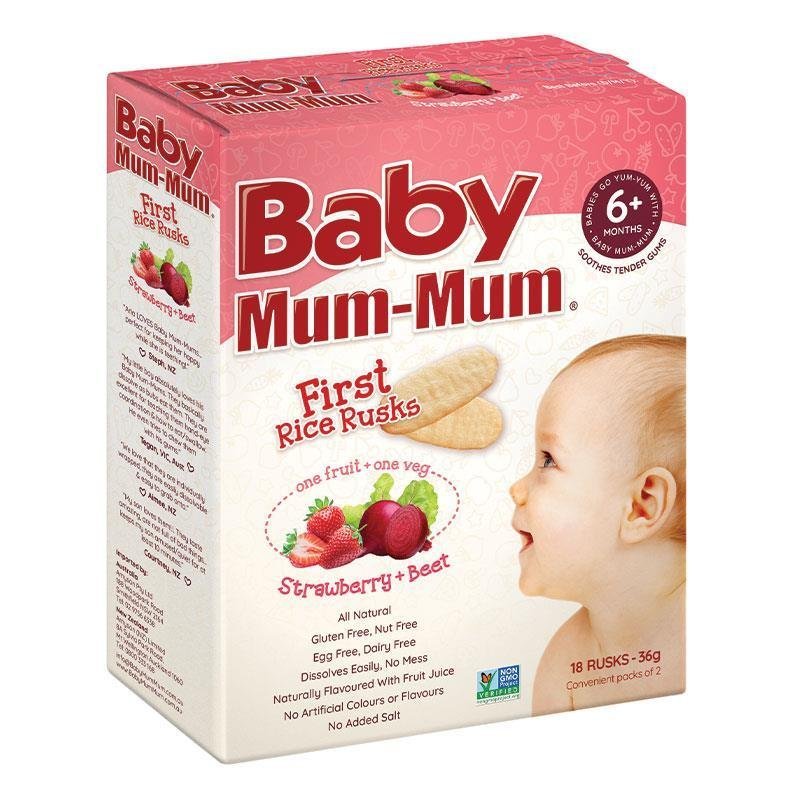 Baby Mum-Mum Rice Rusks Strawberry & Beet 36g