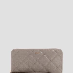 Dark taupe libby large zip around wallet