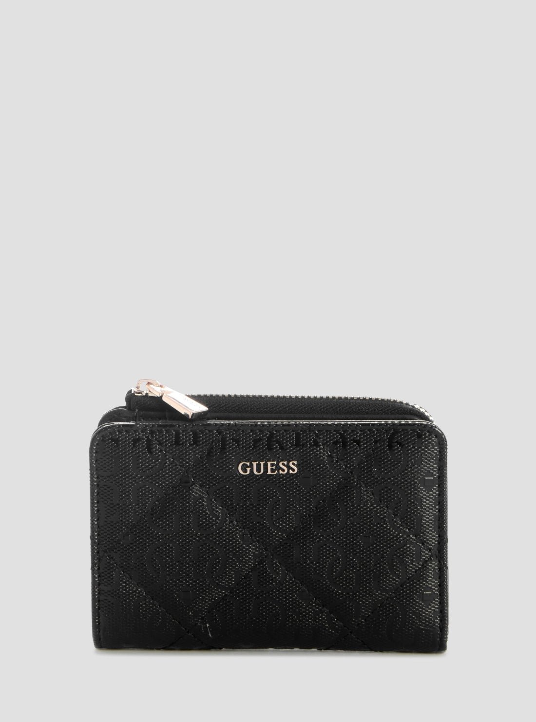 Black libby zip around card case