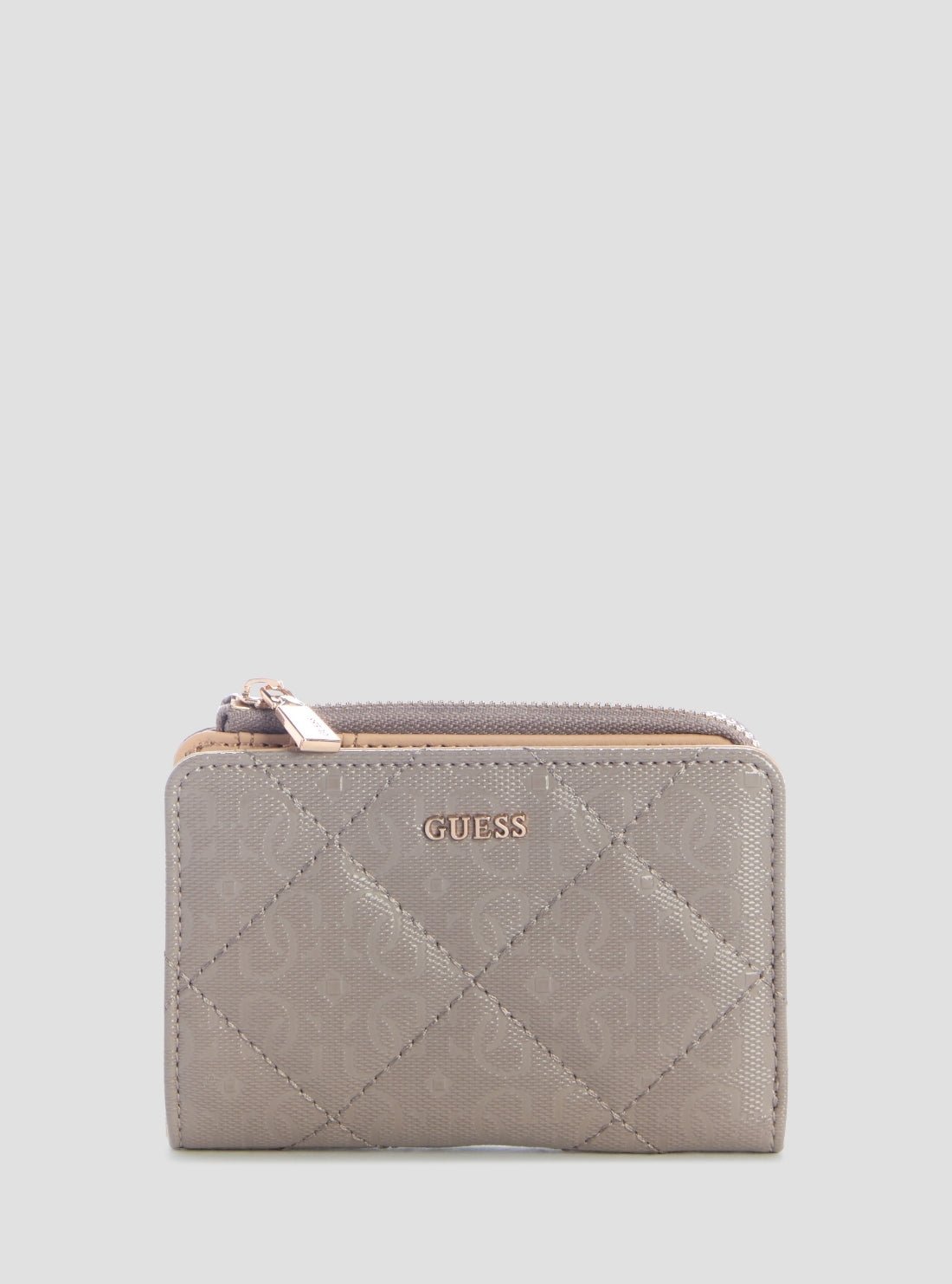 Dark taupe libby zip around card case