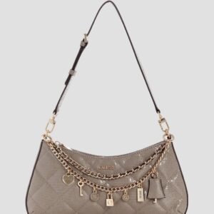 Dark taupe libby shoulder bag