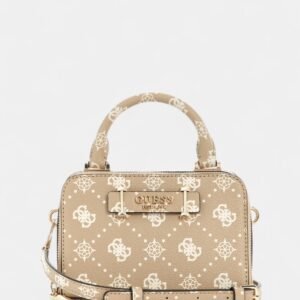 Beige logo silia mini satchel bag