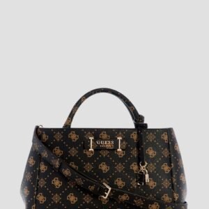 Brown logo carrie girlfriend satchel bag
