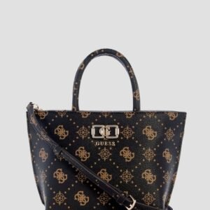 Brown logo emelie mini tote bag