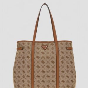 Brown logo neda 4g peony tote bag