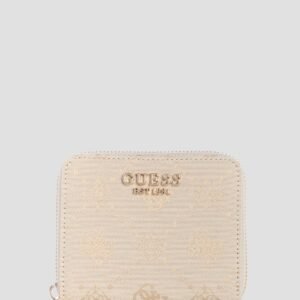 Off white logo melinda small zip around wallet