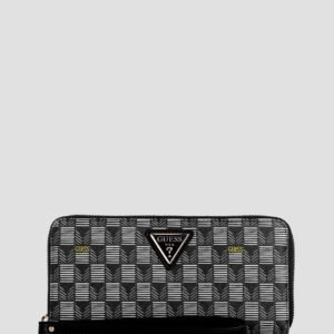 Black logo g wave medium wallet