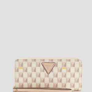 Pink logo g wave medium wallet