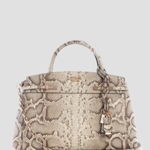 Snake skin print melinda compartment satchel bag