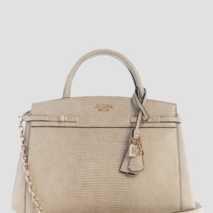 Taupe melinda triple compartment satchel bag