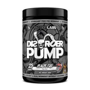 Faction Labs Disorder Pump – 25 Serves Black Fire (Grape)