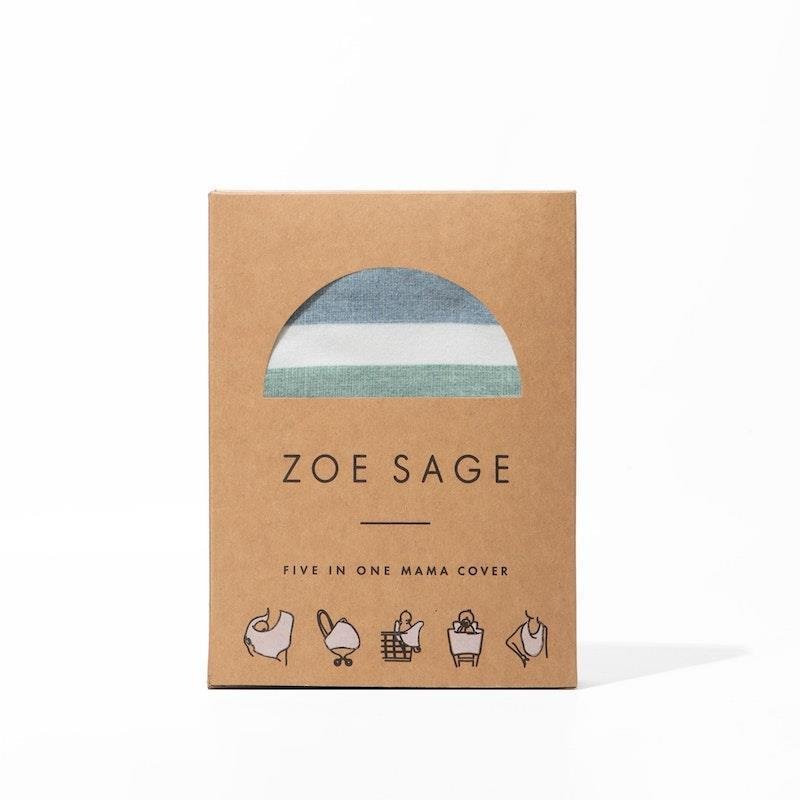 Zoe Sage 5 in 1 Multi-Use Mama Cover Green Stripes 1pc