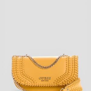 Yellow tatum convertible crossbody flap bag