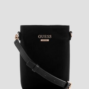 Black follie travel chit chat crossbody bag