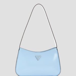 Blue arnela top zip shoulder bag