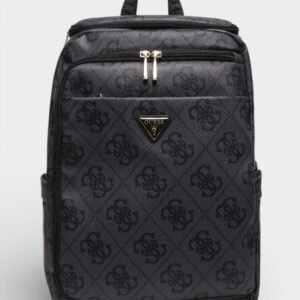 Black logo berta u-zip backpack