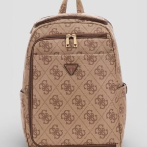 Brown logo berta u-zip backpack