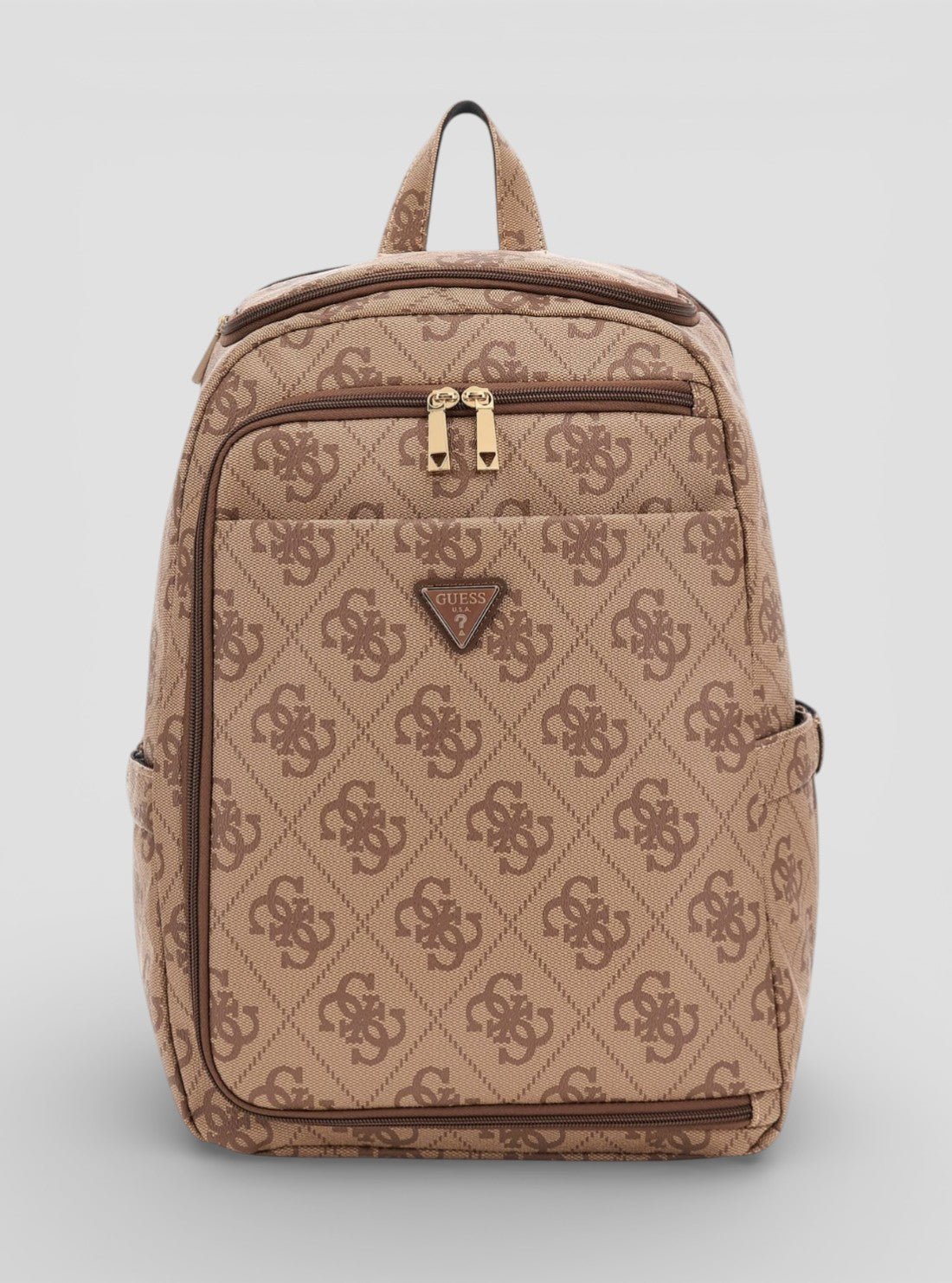 Brown logo berta u-zip backpack