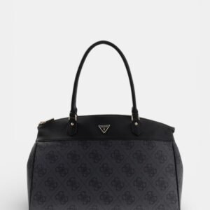 Black logo berta deluxe dome tote bag
