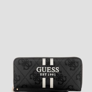 Black logo laurel large wallet
