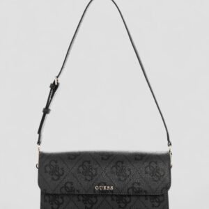 Black logo sadie flap shoulder bag