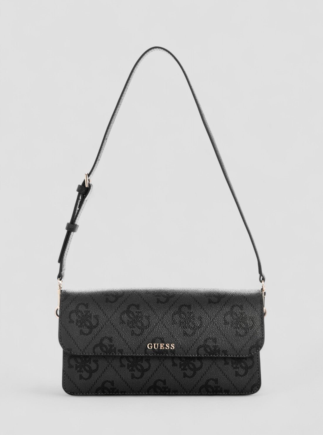 Black logo sadie flap shoulder bag