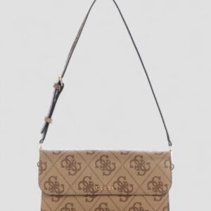 Brown logo sadie flap shoulder bag