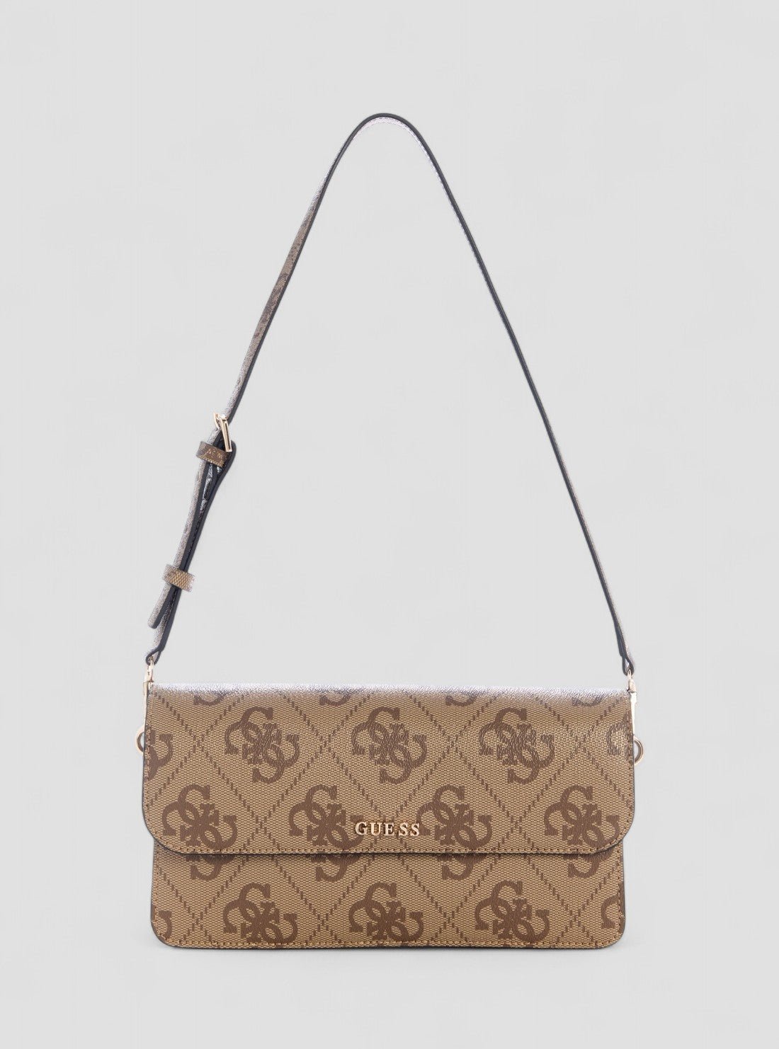 Brown logo sadie flap shoulder bag