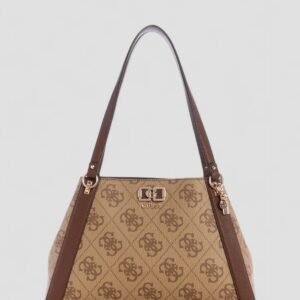 Brown logo karnilla logo girlfriend carryall