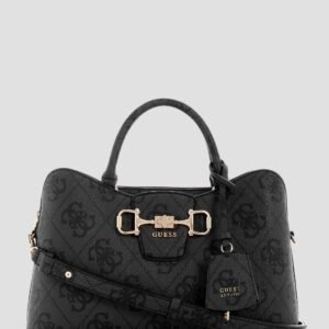 Black logo janie girlfriend satchel bag