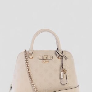 Beige logo dita dome satchel bag