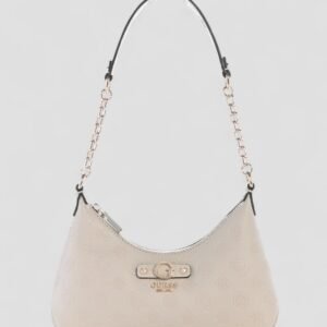 Beige logo dita shoulder bag