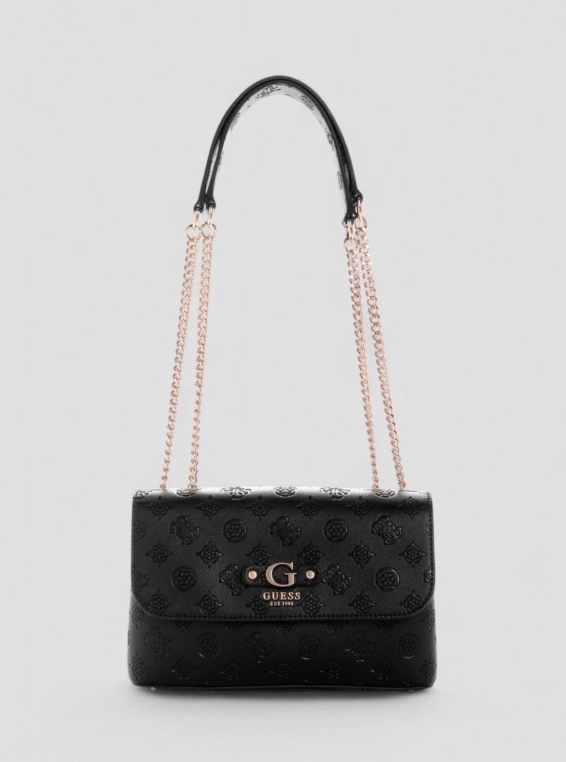 Black logo dita convertible crossbody flap bag