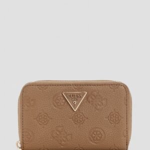 Brown logo cresidia ii medium zip around wallet