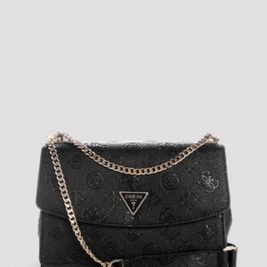 Black logo cresidia ii convertible crossbody flap bag